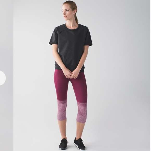 lululemon athletica Pants - Lululemon Seamlessly Street Crop - Heathered Dashing Purple - Size 12